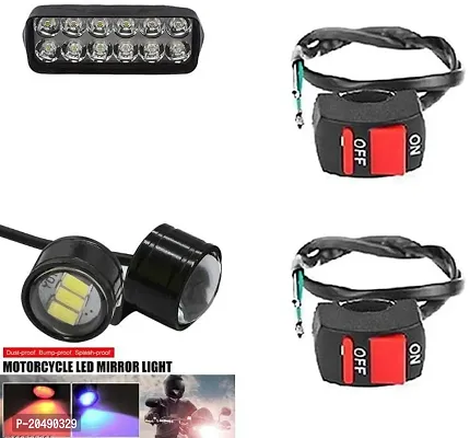 Combo Fog light 12 led 1pc Bike Strobe Light 1 Pc With Wire Switch 2pc-thumb0