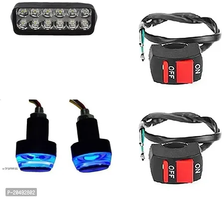 Combo Fog light 12 led 1pc Bike Handle Light 1 Pair With Wire Switch 2pc