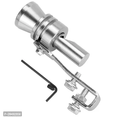 Turbo Sound Whistle Exhaust Pipe Blowoff Valve Simulator Size -Silver-thumb2