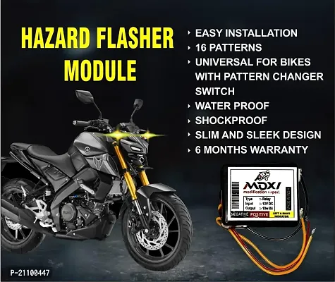 Universal Waterproof 16 Patterns Flasher Relay for LED/Bulb Indicators for Bike (Hazard Flasher)-thumb2
