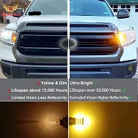 Super Bright Universal 360deg; Reflecting LED Indicator Bulbs Set of 4 Indicator Light For Bikes And Cars (Cross Pin) Orange-thumb1