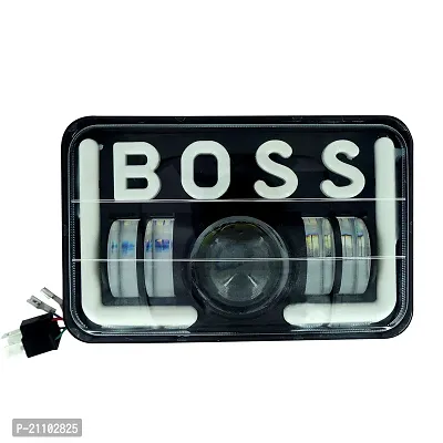 BOSS Style LED Headlight Hi/Low Beam With DRL Light 4000LM For Hero Splendor Plus, Splendor Pro, Splendor (Boss Style)-thumb0