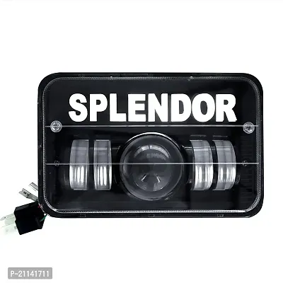Splendor LED Projector Hi/Low Beam Headlight with Multiple Color Flashing DRL Modes Specially Made For Hero Splendor Bikes-thumb0