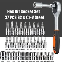 46 in 1 Pcs Tool Kit  Screwdriver and Socket Set Wrench Set Multi Purpose Combination Tool Case Precision Socket Set-thumb1