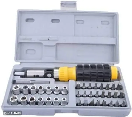 41 Pcs in 1 Tool Kit Screwdriver and Socket Set with Magnetic Flexible Extension Rod-thumb0