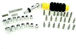41 Pcs in 1 Tool Kit Screwdriver and Socket Set with Magnetic Flexible Extension Rod-thumb2