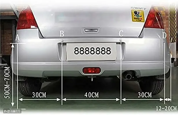 Car Reverse Parking Sensor with LED Display, Buzzer and Ultrasonic Reverse Parking Auto Radar Detectors (Set of 4 Pcs) (White)-thumb2