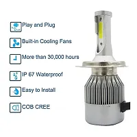 C6 H4 36W/4600LM Plug  Play Headlight Light LED Conversion Kit for Cars/Scooty/Bike (6000K)-thumb1