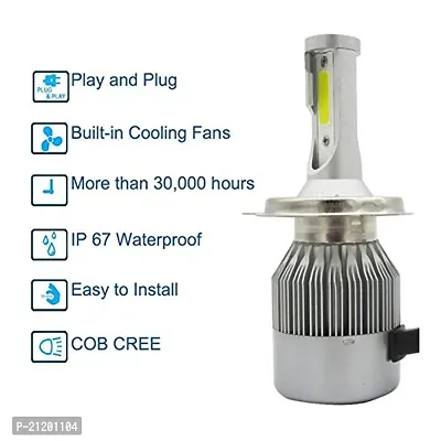 C6 H4 36W/4600LM Plug  Play Headlight Light LED Conversion Kit for Cars/Scooty/Bike (6000K)-thumb2