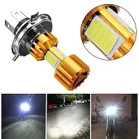H4 Motorcycle 10W Led 3 Cob Headlight Bulb X65 Headlight Car, Motorbike LED (12 V, 12 W)  (Universal For Bike, Universal For Car, Pack of 1)-thumb1