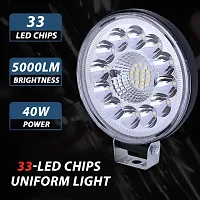 Combo of Fog Light 33 LED Car Bike Headlight Lamp With Push Pull Switch 2pc-thumb2