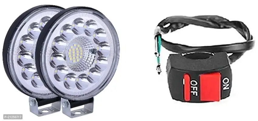 Combo of Fog Light 33 LED Car Bike Headlight Lamp With Switch 1pc