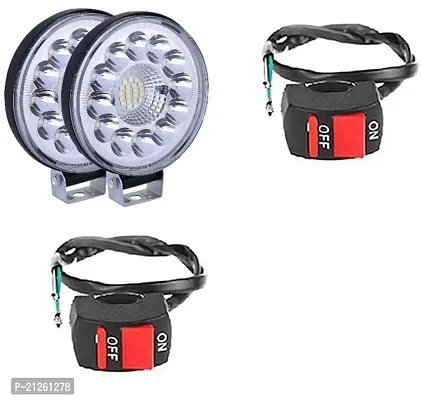 Combo of Fog Light 33 LED Car Bike Headlight Lamp With Wire Switch 2pc
