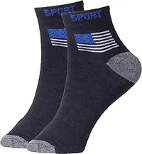 12 Pairs Pure Cotton  Soft Sports Socks Pack of 12 with Full Elastane Flat High Ankle Socks for Men-thumb1