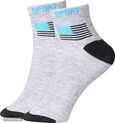 12 Pairs Pure Cotton  Soft Sports Socks Pack of 12 with Full Elastane Flat High Ankle Socks for Men-thumb3