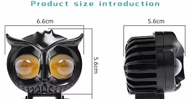 2 Led OWL Shape Fog Yellow-White light Low  High Beam for universal vehicles 9V-60V 40W 1 PC-thumb1