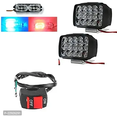 Combo fog light 15 led 2pc Wire Switch With Led Mini Flasher Light