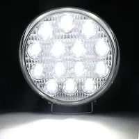 14 LED Round Fog Light 4 Inches Waterproof Off Road Driving Lamp for Car and Motorcycle (42W, White Light, 2 PCS)-thumb2
