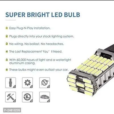 T15 LED Bulb Super Bright 45 SMD 10w 1000lm 6000K Canbus Error Free Bulbs Fit For Auto Backup Reverse Lights - Pack of 2 (White)-thumb3
