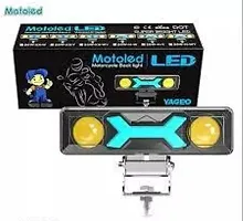 Moto Led Motorcycle Back Bar light lens For Universal Bike  Scooty With Pull Push Switch-thumb1