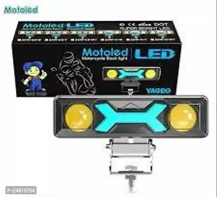 Moto Led Motorcycle Back Bar light lens For Universal Bike  Scooty With Pull Push Switch-thumb2