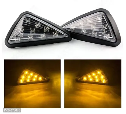 R15 Twenty Mint Super Bright Universal Motorcycle LED Turn Signal Light Indicator Brake Lamps for Bike (Yellow)-thumb0