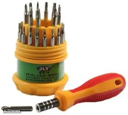 Jackly 6036 Magnetic Screwdriver 31 in 1 Tool Kit (Yellow)
