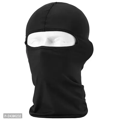 Balaclava Full Face Cover Mask for Ski, Biking, Cycling, Running, Hiking - 4 Way Stretch, Quick Dry, Sweat Absorbing Helmet Liner for Men and Women | Pack of 1 - Black-thumb4