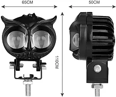 Owl Shape design motorcycle LED Fog light Fog Light 12V DC, Auxiliary Spot Projector Yellow And White Beam Off-Roading Universal for All Motorcycle with switch (1pcs)-thumb2