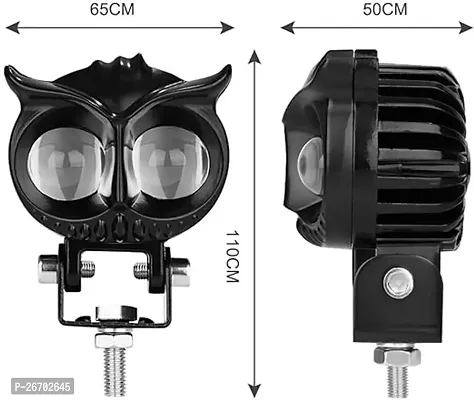 Owl Shape design motorcycle LED Fog light Fog Light 12V DC, Auxiliary Spot Projector Yellow And White Beam Off-Roading Universal for All Motorcycle with switch (1pcs)-thumb3