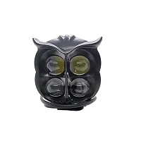 Owl LED Fog Light Yellow/White and Red Devil Eye Effect 3 Colour Mode with Flashing Pattern Universal For All Bikes with 3way switch  (DC9-80V  40W, Pack of 2)-thumb1