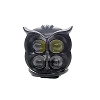 Owl LED Fog Light Yellow/White and Red Devil Eye Effect 3 Colour Mode with Flashing Pattern Universal For All Bikes with push switch and polish (DC9-80V  40W, Pack of 2)-thumb1