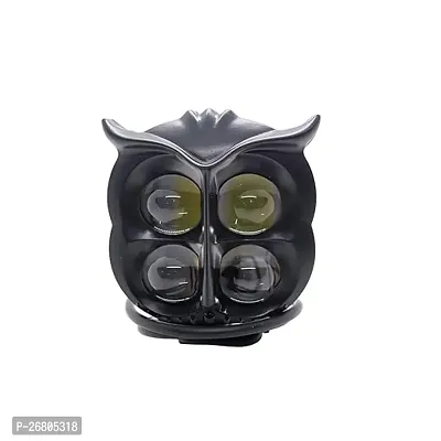 Owl LED Fog Light Yellow/White and Red Devil Eye Effect 3 Colour Mode with Flashing Pattern Universal For All Bikes with 3way switch (DC9-80V  40W, Pack of 2)-thumb3