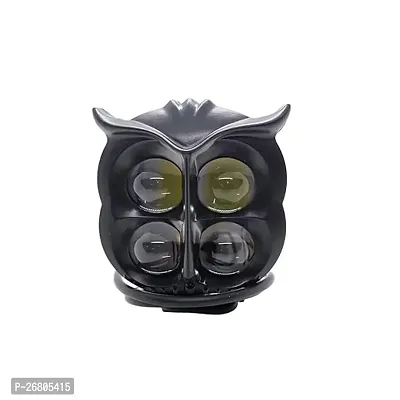 Owl LED Fog Light Yellow/White and Red Devil Eye Effect 3 Colour Mode with Flashing Pattern Universal For All Bikes with 3way switch (DC9-80V  40W, Pack of 2)-thumb2