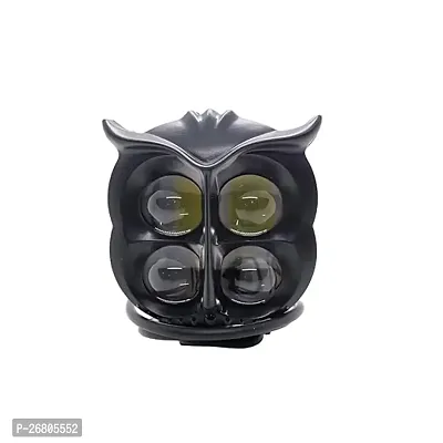 Owl LED Fog Light Yellow/White and Red Devil Eye Effect 3 Colour Mode with Flashing Pattern Universal For All Bikes with 3way switch (DC9-80V  40W, Pack of 1)-thumb4