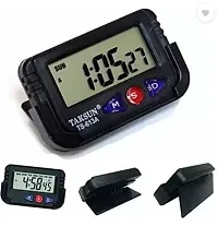 Digital LCD Table Desk Calendar Timer Stopwatch Dashboard Office Desk Stopwatch Digital Alarm Clock for Car Dashboard (1pcs)-thumb1