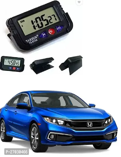 Digital LCD Table Desk Calendar Timer Stopwatch Dashboard Office Desk Stopwatch Digital Alarm Clock for Car Dashboard (1pcs)