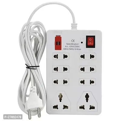 Wall Mini Extension Cord with 6 AMP for Indian Sockets, Master Switch Indicator, LED, Extension Board-thumb2