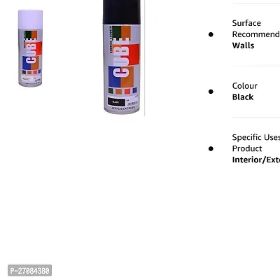 Cube Aerosol Spray Paint For Bike, Car, Metal, Art And Craft 400ml-White And Glossy Black- Pack Of 2