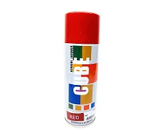 cube Aerosol Spray Paint Can 400ml Multipurpose  polish (red) with Air Freshener Royal Pine (Tree) Air Purifier-thumb1