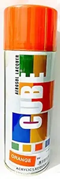 cube Aerosol Spray Paint Can 400ml Multipurpose polish  (orange)-thumb2