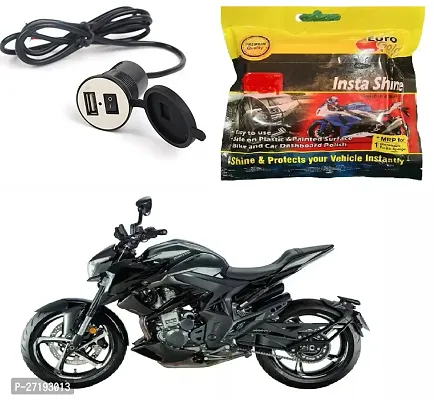 Motorcycle Bike Mobile Phone USB Charger Power Adapter 12v Waterproof Universal for All Scooters  Bikes with polish (1pcs)