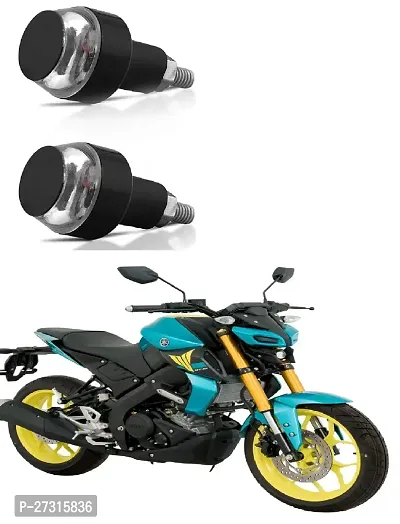 EXBYTL2P Imported Motorcycle 7/8 Handlebar Turn Signal LED Light Indicator Dual Color Blinker End Plug Cap DRL Lamp for all Bikes (Blue  Yellow, 2 PCS)-thumb0