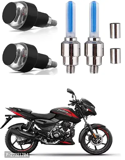 LED Light Indicator Dual Color Blinker End Plug Cap DRL Lamp for all Bikes and Blue  Yellow, 2 PCS with Tyre Led Light Rim Valve Cap Flashing With Motion Sensor Blue (Set Of 2 Pcs) for Car Motorcycle