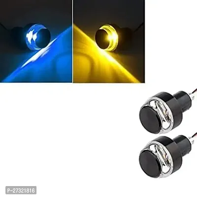 LED Light Indicator Dual Color Blinker End Plug Cap DRL Lamp for all Bikes and Blue  Yellow, 2 PCS with Tyre Led Light Rim Valve Cap Flashing With Motion Sensor Blue (Set Of 2 Pcs) for Car Motorcycle-thumb3