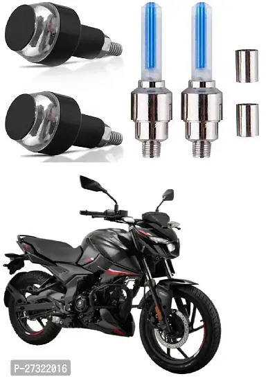 LED Light Indicator Dual Color Blinker End Plug Cap DRL Lamp for all Bikes and Blue  Yellow, 2 PCS with Tyre Led Light Rim Valve Cap Flashing With Motion Sensor Blue (Set Of 2 Pcs) for Car Motorcycle