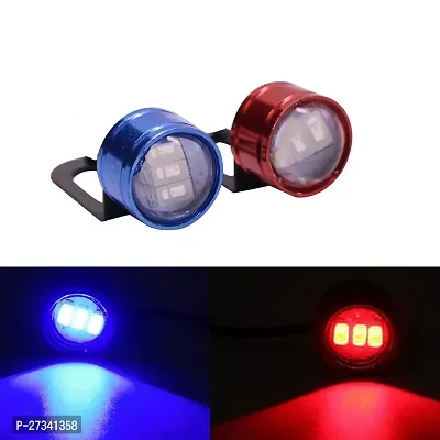 LED Light Indicator Dual Color Blinker End Plug Cap DRL Lamp for all Bikes and Blue  Yellow, 2 PCS with Led Strobe Lights Motorcycle Led Strobe Flash Warning Brake Light Lamp Compatible (Red/Blue)-thumb3