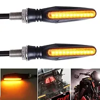 LED Light Indicator Dual Color Blinker End Plug Cap DRL Lamp for all Bikes and Blue  Yellow, 2 PCS with KTM Style Indicators 9 Led High Bright Universal for All Bikes Models Turn Signal Lights 2 PCS-thumb2