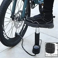 Portable High Pressure Foot Air Pump Heavy Compressor Cylinder with Pressure Gauge Floor Pump for Motorbike, for Cars, Bicycle, Football, Cycle Pump., Black-thumb3