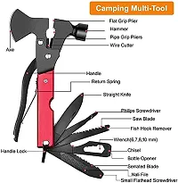 Stainless Steel 15 in 1 Multipurpose Tool Kit, Portable  Heavy Duty, Light Weight  Durable Emergency Pocket Multi Tool Kit, Suitable as Camping Multitool (Axe, Hammer  More)-thumb3